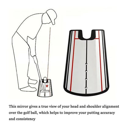 Golf Putting Alignment Mirror - Eye Line & Putter Stroke Training Aid for Practice