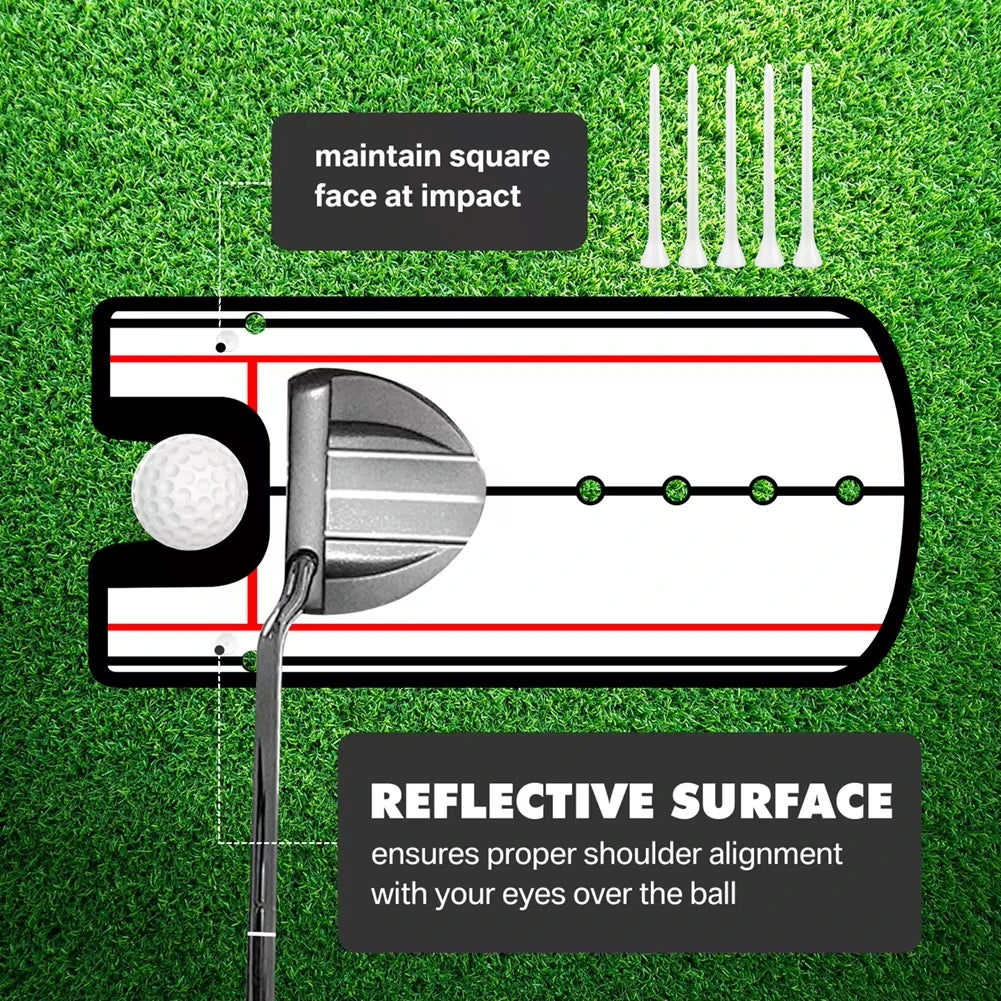 Golf Putting Alignment Mirror - Eye Line & Putter Stroke Training Aid for Practice